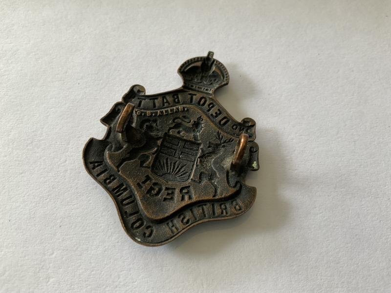 WW1 C.E.F 2nd Depot Battalion (B.C) made by ALLAN. — image 2