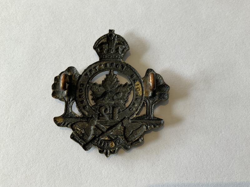 WW1 C.E.F 12th Canadian Forestry Corps cap badge — image 2