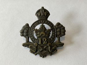 WW1 C.E.F 12th Canadian Forestry Corps cap badge