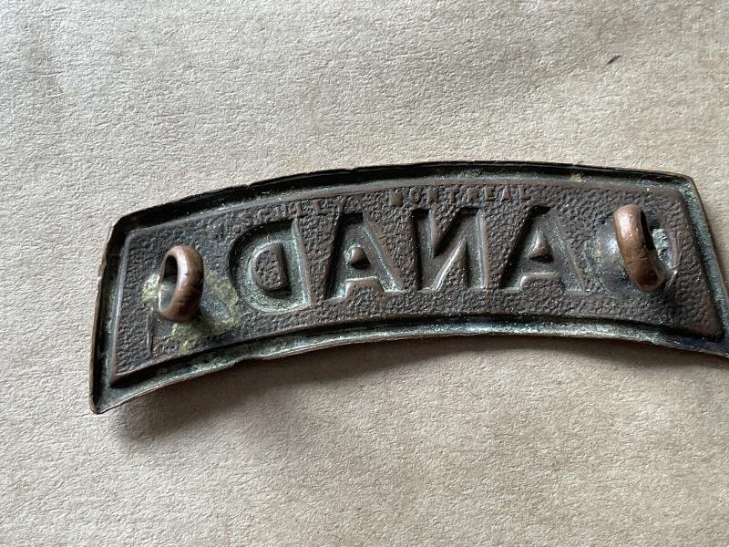 WW1 C.E.F CANADA shoulder title by SCULLY — image 2