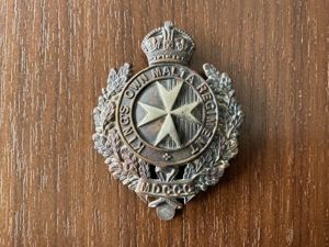 Kings Own Malta Regiment 1903-21, cap badge.