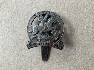 WW2 Palestine Volunteer Force cap badge.