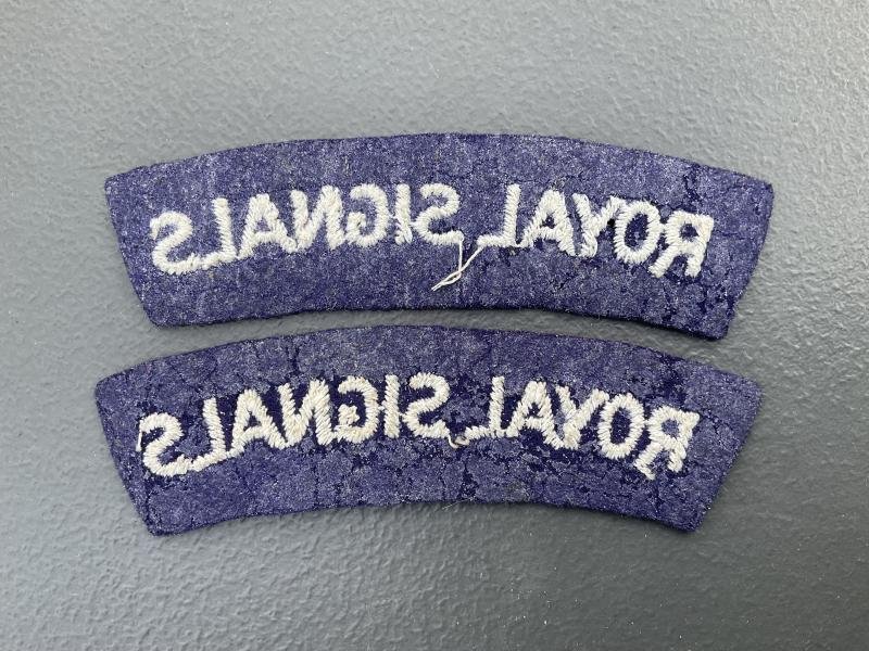 WW2 ROYAL SIGNALS cloth shoulder titles — image 2