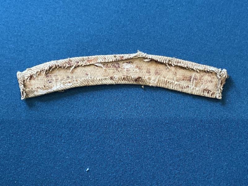 WW2 Printed HOME GUARD cloth shoulder title. — image 2