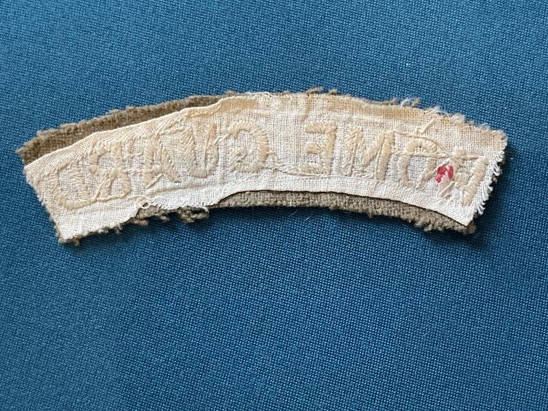 WW2 HOME GUARD wool backed shoulder title — image 2