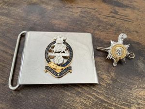 Princess of Wales's Royal Regiment belt plate & collar