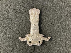 11th Hussars silver plated (P on rear) NCOs sleeve badge.