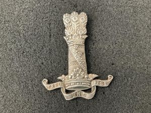 11th Hussars 1947 hallmarked silver NCOs sleeve badge.