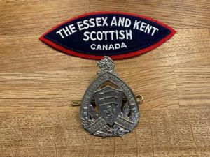 The Essex & Kent Scottish of Canada cap badge & …