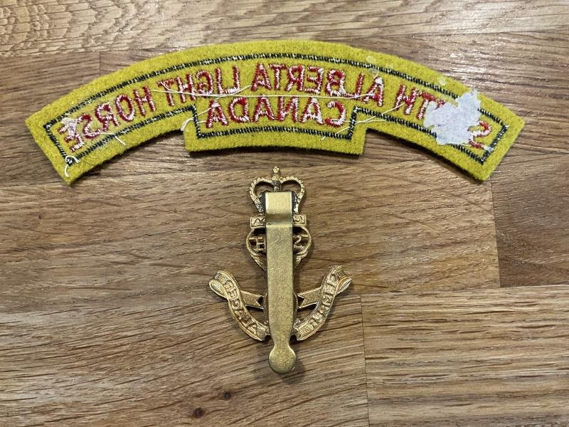 South Alberta Light Horse cap badge & shoulder title. — image 2