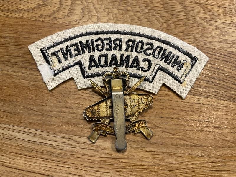 Canada; Windsor Regiment (1949-53) cap badge & title — image 2