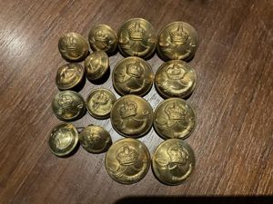 WW1/2 Durham Light Infantry (DLI) Officers tunic buttons x 16.