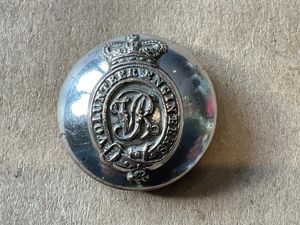 Q.V.C Volunteer Engineers silver plated button.