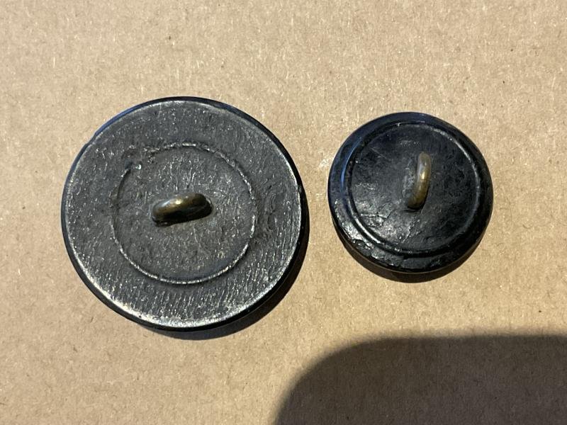 Q.V.C Queen Victorias Rifles black bone buttons. — image 2