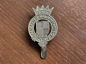 Federation of Malay states volunteer forces cap badge