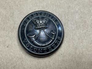 QVC Derbyshire Volunteers officers silver plated button.
