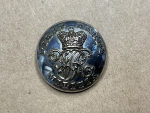 QVC First Derby Militia officers silver plated button.