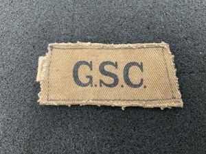 WW2 G.S.C printed shoulder slide.