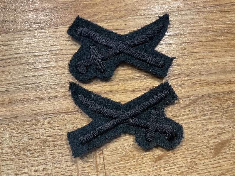 Gurkha Rifles cloth Generals rank. Matching facing pair.