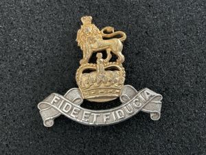 Q/C Officers R.A.P.C silver & gilt cap badge