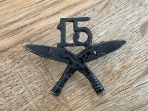 WW2 15th Gurkha Rifles head-dress badge