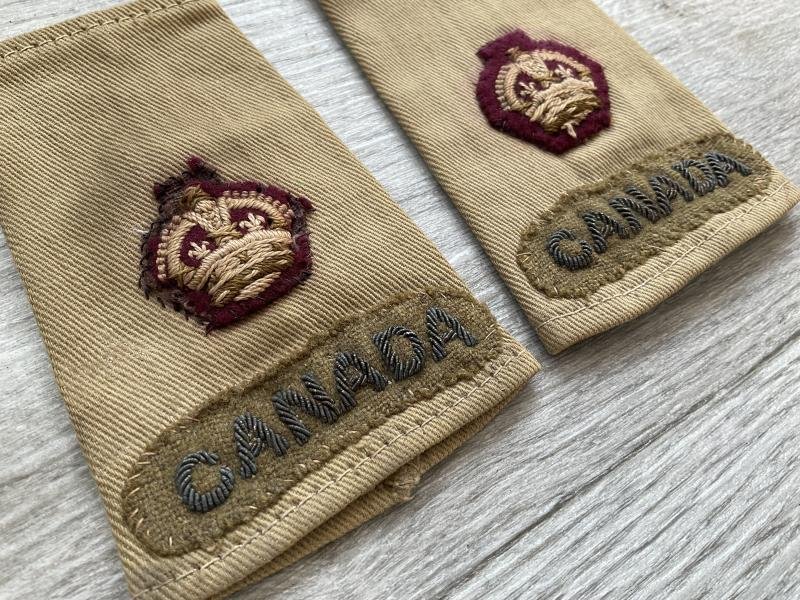 WW2 Italian Theatre made Canadian medical Majors rank slides — image 2