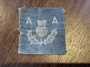 WW2 3rd Anti-Aircraft Division, R.A printed formation sign.