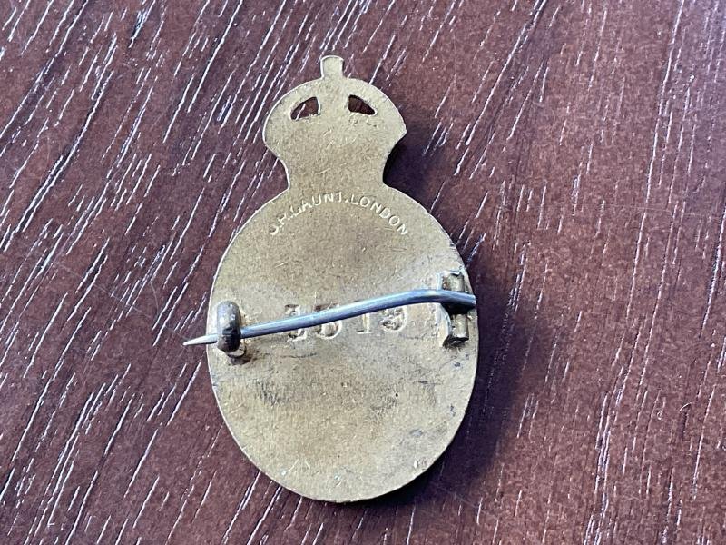 WW1 Bucks National Reserve enamel lapel badge. — image 2