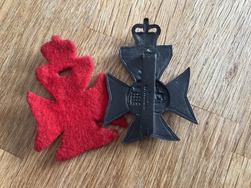 Q/C 6th London Regiment Queens Westminster, Civil Service Rifles cap badge. — image 2