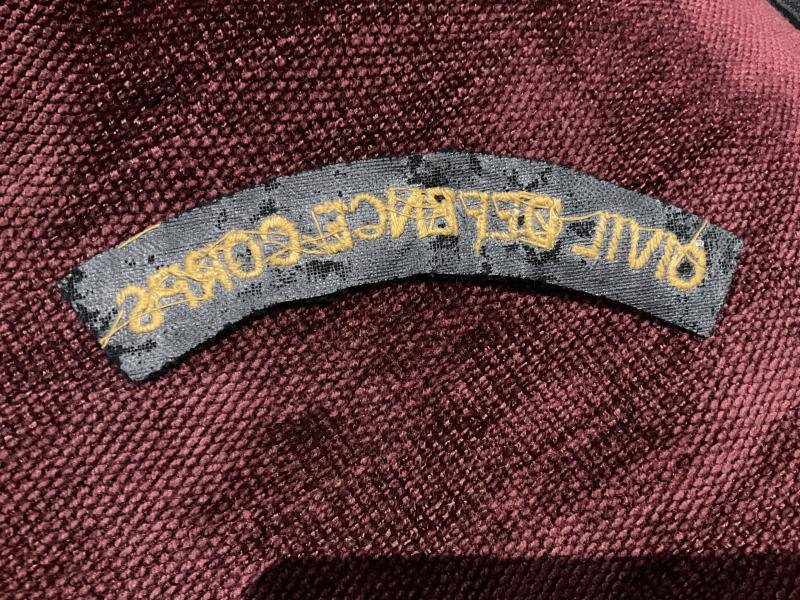 CIVIL DEFENCE CORPS (Malta) cloth shoulder title. — image 2