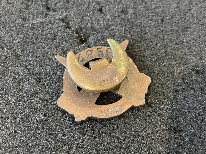 WW1 Old Contemptibles Association lapel badge number 4856. — image 2