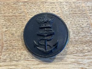 Q.V.C Royal Navy Black horn 30mm coat button.