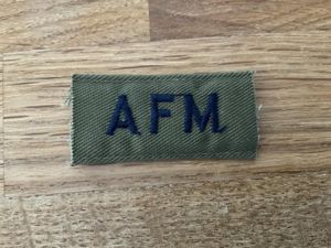 A.F.M (Armed Forces of Malta) Army shoulder title.