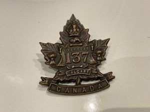 WW1 137th Battalion (Calgary, Alberta) Collar Badge