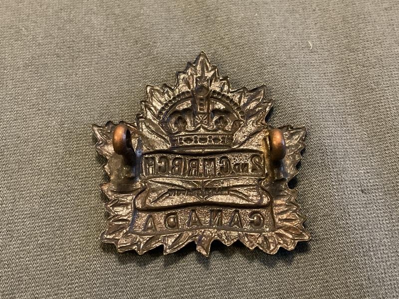 WW1 CEF 2nd Canadian Mounted Rifles, B.C Horse cap badge. — image 2