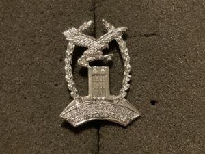 Sierra Leone National Diamond Mine Security Force cap badge.