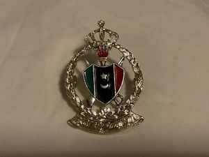 Anodised Libyian Royal Army College cap badge pre 1969.