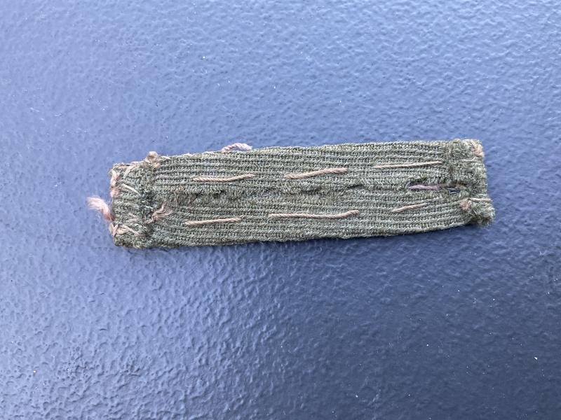 WW1 Bullion wound stripe on Barathea material, removed from uniform. — image 2