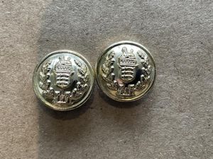 1950-60s Anodised Essex Regiment hat buttons.