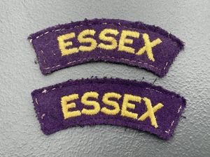 ESSEX Regiment cloth shoulder titles.