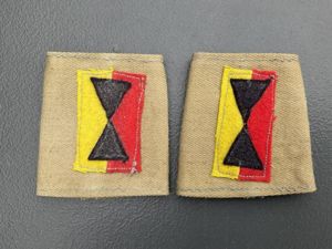 WW2 25th Independent Tank Brigade shoulder slides.