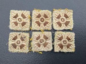 WW2 Armoured Regiment Captains cloth rank pips.