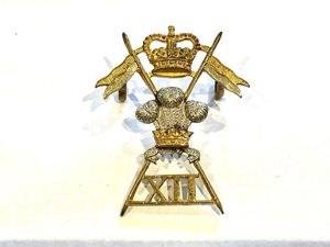 Officers 12th Lancers post 1952 cap badge.