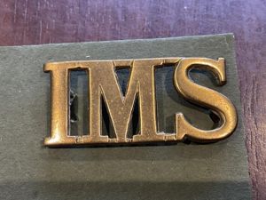 Indian Medical service (IMS) 1896-1943 shoulder title.
