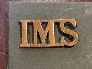 Indian Medical service (IMS) 1896-1943 small shoulder title.