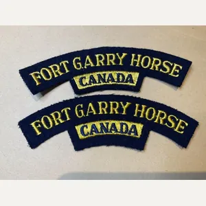 FORT GARRY HORSE CANADA cloth shoulder titles.