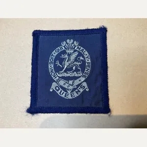 The Queens Regt cloth beret badge, circa 1980-90s