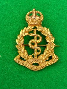 ROYAL ARMY MEDICAL CORPS VOLUNTEERS SCARCE CAPBADGE