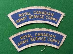 ROYAL CANADIAN ARMY SERVICE CORPS MATCHED PRINTED SET