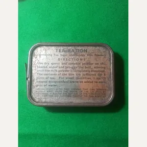 W.W.2 PERIOD TEA RATION TIN COMPLETE WITH CONTENTS
